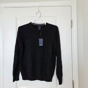 NWT- Daniel Hechter Paris Lambs Wool Blend Crew Neck Sweater Black Men M